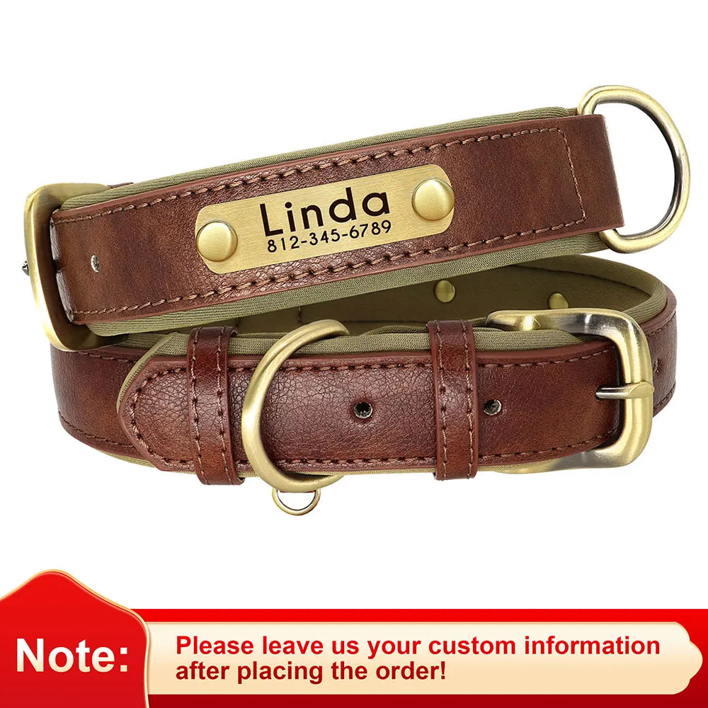 Customized Leather Pet Collar 